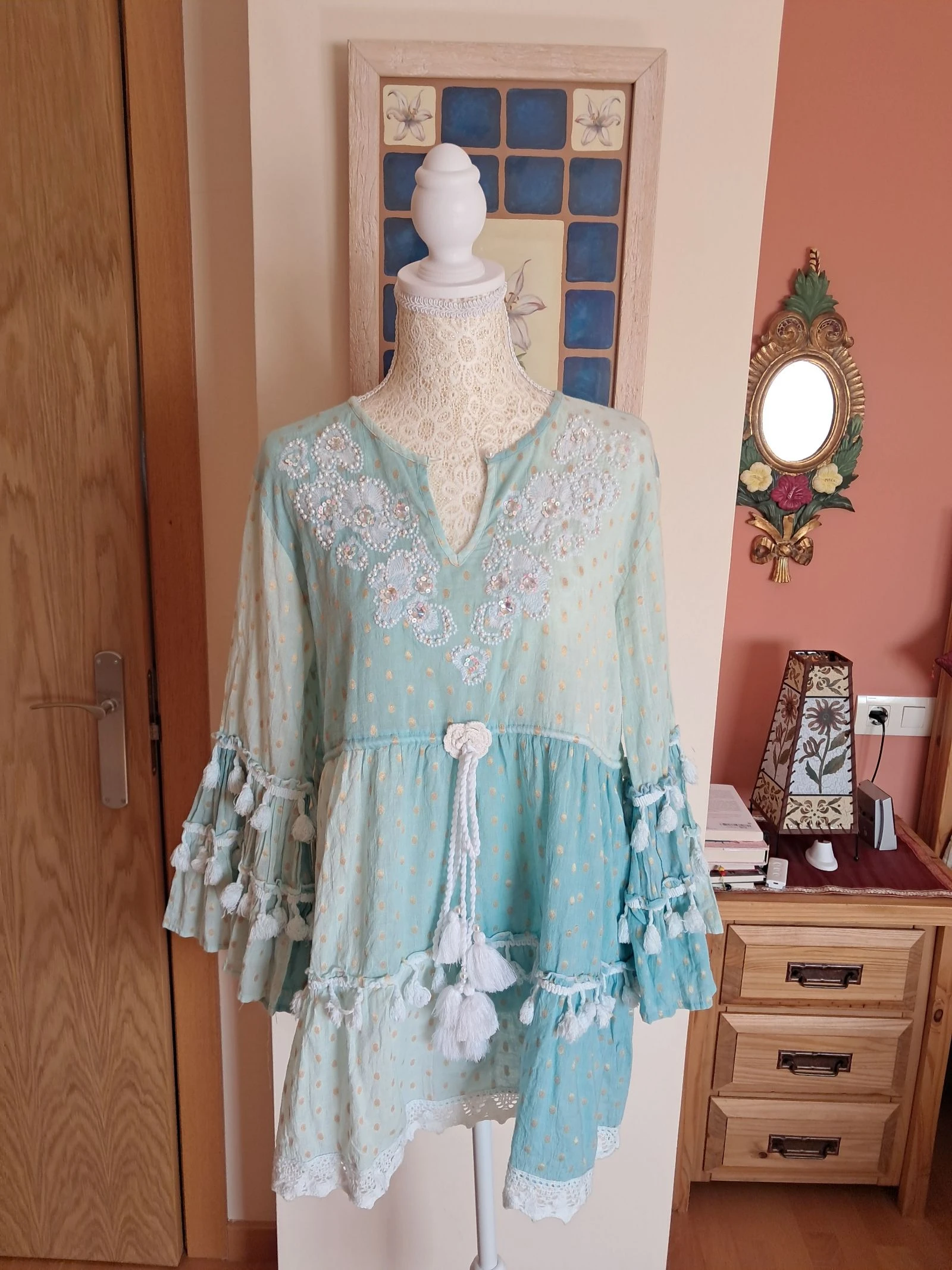 Vestido/ camisa  playero corto